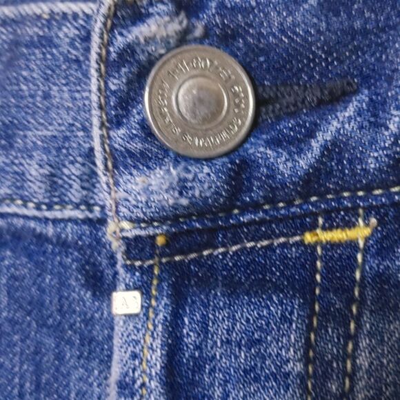 All Saints Reed Straight Leg Jeans Mens Size 32 Distressed Button Fly - Picture 7 of 13